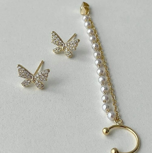 *Lanie* Asymmetrical Earrings Set - Picture 4 of 6